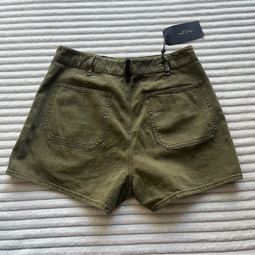 Rag & Bone Green Military Shorts - Picture 7 of 11